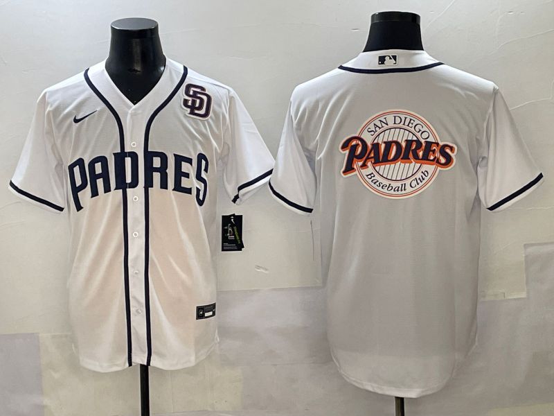Men 2025 San Diego Padres Blank White Game Nike MLB Jersey style 20